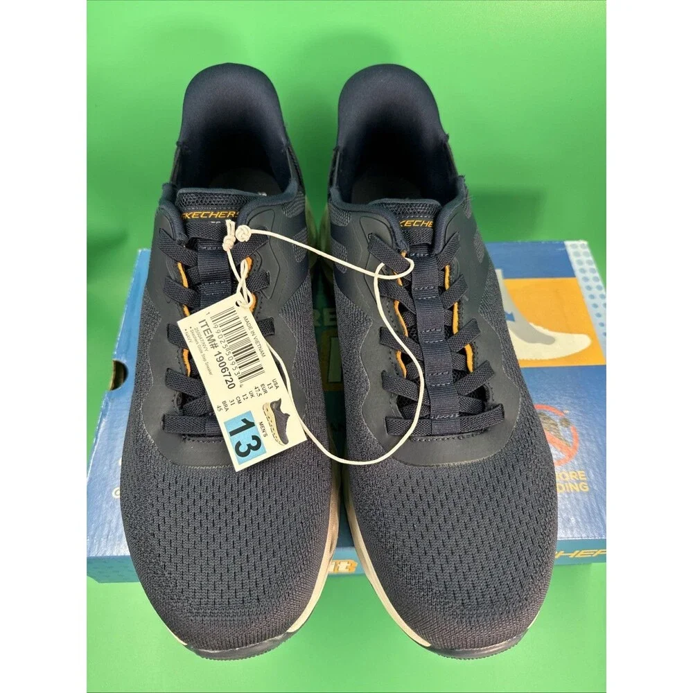 Skechers Swift Fit Hands Free Sneakers Men’s 13 Navy Memory Foam Shoes New